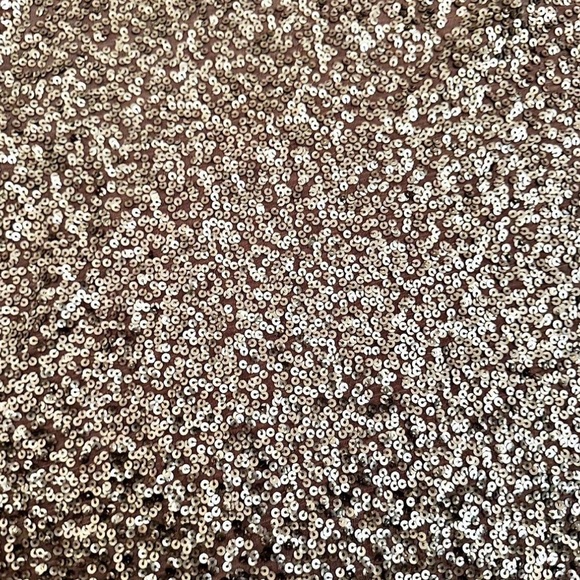 J. Crew Bronze Top Golden Sequin Sparkle Autumn Knit Size Medium - Picture 3 of 7